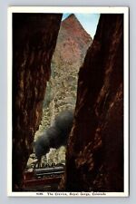Royal Gorge CO-Colorado, the Crevice in Royal Gorge, Antique Vintage Postcard picture