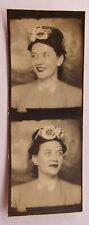 Vintage Photo Booth of 2 Photos Still Attached 1930s - 1940s Attractive Woman picture