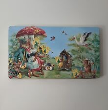 Vintage Tin Confiserie Heidel Easter Spring Bunny Chocolate Embossed Germany picture