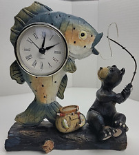 Bear Fishing Desk Clock picture