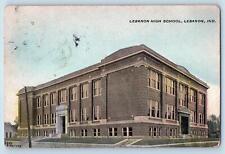 1909 Lebanon High School Building Campus Facade Lebanon Indiana Antique Postcard picture