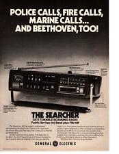 1976 GE General Electric Searcher Tunable Scanning Radio Police Scanner Print Ad picture