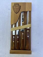 Vintage EKCO Flint 4 piece Cutlery Set Stainless Vanadium USA Kitchen Knife Set picture