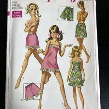 Vintage 1960s Simplicity 6793 Slips + Petit-Pants Sewing Pattern 10 XXS UNCUT picture
