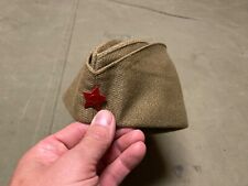 WWII SOVIET RUSSIAN M1935 PILOTKA OVERSEAS CAP HAT W/ INSIGNIA-LARGE picture