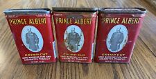 Vintage Prince Albert Crimp Cut Pipe and Cigarette Tobacco Tins - Lot of 3 picture