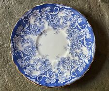 ROYAL TUSCAN ENGLAND BONE CHINA BLUE FLORAL SCROLL SWIRL DEMITASSE SAUCER PLATE picture