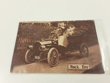 1910 Model T Back Fire Kissing Couples Postcard Antique Auto Car picture