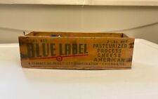 Vtg. Antique KRAFT American Process Cheese 2 lb Wooden Crate Box Chicago IL, A04 picture