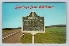 OK-Oklahoma, Scenic Greetings, Point of Interest Sign, Vintage Postcard picture