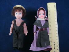 Two Original Vintage Souvenir Dolls- 5 Inch Doll- Amish Couple  picture