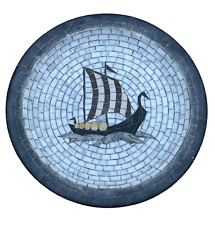 Denmark Heide mosaic bowl Viking Ship terra cotta 15