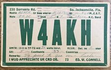 QSL Card - 1931 -So Jacksonville Florida USA - W4AKH - Ed Connell - Stamp picture