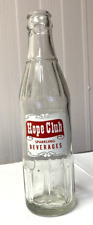 Vintage Soda Pop  Bottle  -ACL   Hope Club,  Providence, R.I.  -  8  oz picture