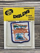 Vtg The Show Offs Emblems Embroidered Minnesota Patch Orange Blue 2.5x3” picture