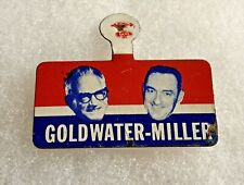Pin Back GOLDWATER-MILLER Political Campaign Union Label Button Presidental picture