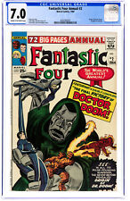 🔑 Fantastic Four Annual #2 CGC 7.0 1964 🔑  Origin Of Doctor Doom Kirby +Lee picture