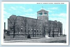 Crookston Minnesota MN Postcard Mount St. Benedict School c1940 Vintage Antique picture