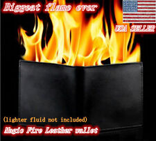Magic Trick Fire Flaming Wallet Leather Street Show Close up Magic Pros-See Demo picture