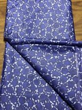 Vintage Retro 50s 60s Everfast Fabric Silky Blue Shells Nautical 5 Yds MCM picture