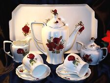 Baum Brothers Formalities Special Occasions Rose Collection Coffee pot Set 8Pc picture