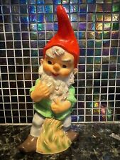Vntg Signed Heissner Gnome West Germany 11” Rubber/plastic Figurine #947 EUC picture