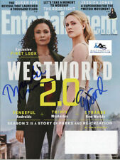 THANDIE NEWTON AND EVAN RACHEL WOOD WESTWORLD AUTOGRAPH SIGNED EW MAGAZOME COA picture