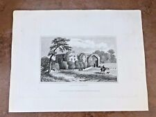 1829 original steel engraving - astley castle  picture