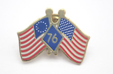 American Flag and Betsy Ross Flag ‘76 Vintage Lapel Pin picture