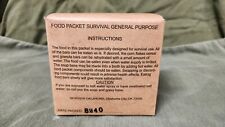 Food Packet Survival General Purpose FPSGP MRE Emergency Ration US Issue 2018 picture