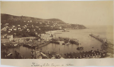 France, Nice, the Port, view taken from the Château Vintage albumen print print album print picture