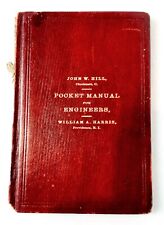 Vintage Pocket Manual for Engineers 1883 John W Hall William A Harris 722 picture