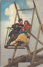 Nikolai Yaroshenko Русский На качелях On the swing c1915 Postcard - Unposted picture
