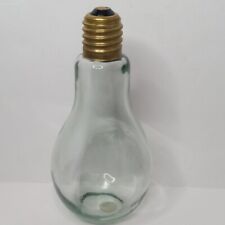 Vintage Recycled Glass 9 Inch Light Bulb Bottle Home Decor Made In Spain picture