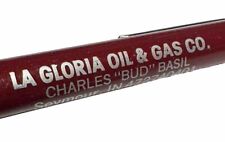 Vintage Seymour Indiana La Gloria Oil Gas Company Bud Basil Gasoline Fuel IN Pen picture
