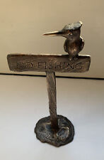 Vintage Denis Mathews Bronze Hummingbird No Fishing Sculpture, Kenya, Numbered picture