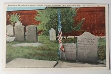Vintage Postcard Benjamin Franklin's Grave And Tablet Philadelphia PA (A266)8 picture