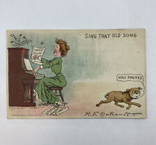 1905 *J OTTMANN LITHO POSTCARD Sing That Old Song - Holy Smokes / Rare picture
