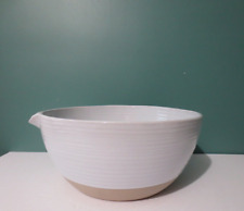 POTTERY BARN - New Two-Toned Stoneware MIXING BOWL w/ Spout - 12 1/4