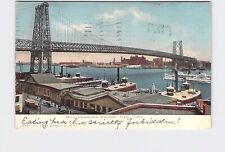 PPC Postcard NY New York City Williamsburg Bridge Undivided Back Skyline picture