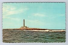 Boon Island Light ME-Maine, Scenic View Of Lighthouse, Antique Vintage Postcard picture