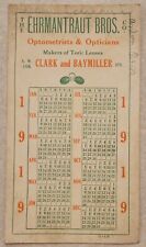 1919 Cincinnati Ohio Optometrist Eye Doctor Optical Illusion Calendar Card  picture