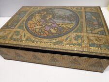 Vintage Canco Decorative Candy Tin Box Hinged Lid Art Nouveau Style w/flaws picture