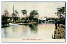 c1910's Along Outlet Owasco Lake Vintage Auburn New York NY Unposted Postcard picture