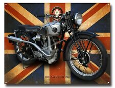 B.S.A 1939 350cc B24 SILVER STAR METAL SIGN - LICENSED B.S.A PRODUCT. © &™ BSA. picture