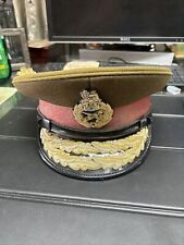 British Officers cap black red green picture