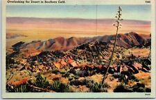 VINTAGE POSTCARD OVERLOOKING THE DESERT IN SOUTHERN CALIFORNIA c. 1930s picture