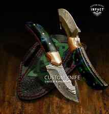 IMPACT CUTLERY CUSTOM DAMASCUS GUT HOOK SKINNING KNIFE RESIN HANDLE- 1653 picture