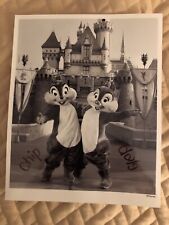 Disney 8x10 Black & White Photo Autograph  Chip & Dale - Very Rare picture