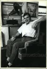 1990 Press Photo Gerard Alessandrini in his New York City apartment. - nop00624 picture